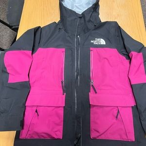 Womens Medium North Face Dragline Jacket Black and Pink